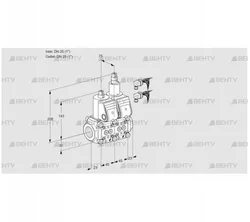 VCS1E25R/25R05NLWR6/PPPP/PPPP (88103375) Сдвоенный газовый клапан Kromschroder