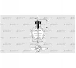 DKR 32Z03F350D (03149211) Дроссельная заслонка Kromschroder