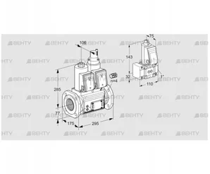 VCS665F05NLKR3E/PPZ-/PPPP (88206510) Сдвоенный газовый клапан Kromschroder