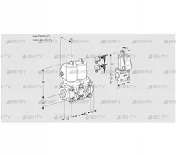 VCS1E25R/25R05NNWGL8/BSPP/MMMM (88104307) Сдвоенный газовый клапан Kromschroder