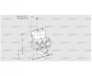 VCH1T15N/15N05NHAVQSL/PPPP/PPPP (88100553) Клапан с регулятором расхода Kromschroder