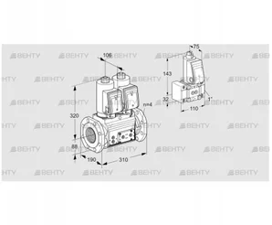 VCS7T80A05NNQSRE/PPPP/PPZ- (88205246) Сдвоенный газовый клапан Kromschroder