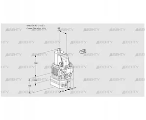 VAD3E40R/40R05FD-100VWR/PP/PP (88106026) Газовый клапан с регулятором давления Kromschroder