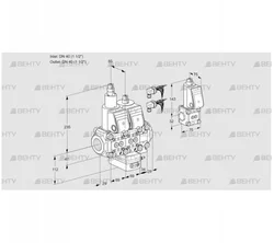 VCH2E40R/40R05LHEVWR6/PPPP/PPBS (88105740) Клапан с регулятором расхода Kromschroder