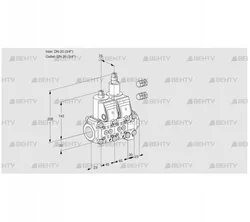 VCS1E20R/20R05NLVWR3/PPPP/PPPP (88104576) Сдвоенный газовый клапан Kromschroder