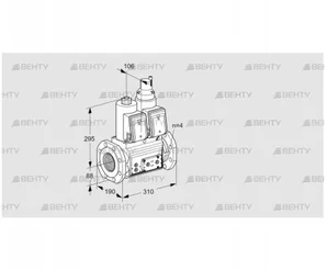 VCS7T80A05NLQRE/PPPP/PPPP (88202854) Сдвоенный газовый клапан Kromschroder