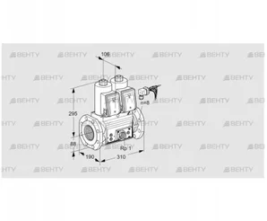 VCS780F05NNWRE/PPEP/PPPP (88203067) Сдвоенный газовый клапан Kromschroder