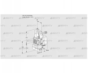 VAH2-/40F/NWAE (88021521) Клапан с регулятором расхода Kromschroder