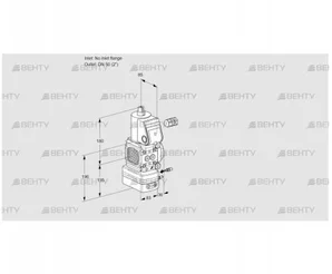 VAG3-/50R/NPAE (88026296) Газовый клапан с регулятором соотношения Kromschroder