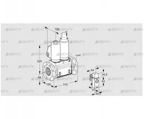 VCS7T80A05NLQGLB/P3PP/PPPP (88207811) Сдвоенный газовый клапан Kromschroder