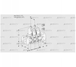 VCS2E40F/40F05NNVKGR3/PPPP/PPPP (88107634) Сдвоенный газовый клапан Kromschroder