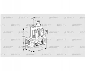 VCS780F05NLWR3E/MMMM/PPPP (88204729) Сдвоенный газовый клапан Kromschroder