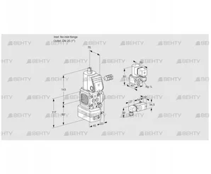 VAD1-/25R/NW-50A (88017253) Газовый клапан с регулятором давления Kromschroder