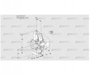 VAH2E50R/40F05HEVWR/PP/PP (88102571) Клапан с регулятором расхода Kromschroder