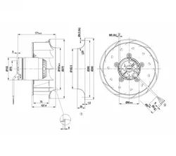 Центробежный вентилятор ebmpapst R2E270AA0105