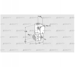 VG 25/15R18NQ31 (85266500) Запорный газовый клапан Kromschroder