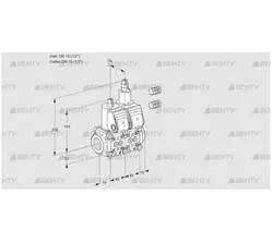 VCS1E15R/15R05NLKR3/PPPP/PPPP (88100136) Сдвоенный газовый клапан Kromschroder