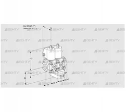 VCG1T25N/25N05NGAQL/MMPP/MMPP (88102996) Клапан с регулятором соотношения Kromschroder