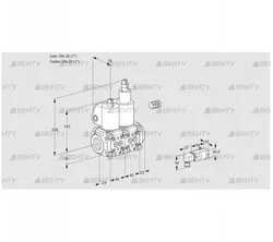 VCS1E25R/25R05NLQL/PPPP/PP-2 (88100938) Сдвоенный газовый клапан Kromschroder