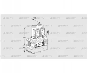 VCS780F05NNKGR3E/PPPP/PPPP (88203041) Сдвоенный газовый клапан Kromschroder