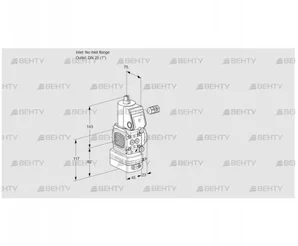 VAD1-/25R/NW-100A (88018934) Газовый клапан с регулятором давления Kromschroder