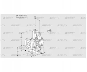 VAH2E40F/40R05HEVWR/PP/PP (88103423) Клапан с регулятором расхода Kromschroder