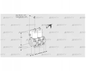 VCS2E40R/40R05NNWL/PPPP/PPPP (88100018) Сдвоенный газовый клапан Kromschroder