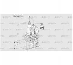 VCH2E40R/40R05LHEWGR7/PPPP/PPPP (88104535) Клапан с регулятором расхода Kromschroder