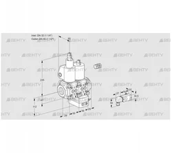 VCG2E32R/40R05LGEWL/MMMM/3--2 (88103290) Клапан с регулятором соотношения Kromschroder