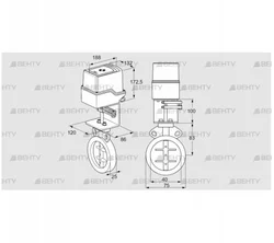 IDR40Z03D100AU/50-60H30TR10 (88302655) Дроссельная заслонка Kromschroder