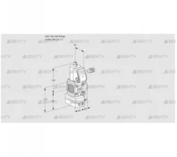 VAD1-/25R/NK-50A (88007616) Газовый клапан с регулятором давления Kromschroder