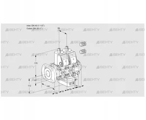 VCH2E40F/25R05NHEVWR3/PPPP/PPPP (88102585) Клапан с регулятором расхода Kromschroder