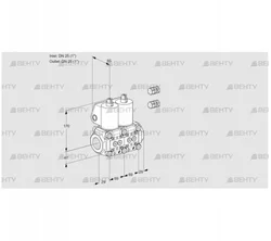 VCS2E25R/25R05NNWL3/PPPP/PPPP (88104382) Сдвоенный газовый клапан Kromschroder