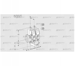 VCH1E20R/25R05NHEWR3/PPPP/PPPP (88101422) Клапан с регулятором расхода Kromschroder