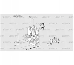 VCV3E50R/50R05NVKWR6/2-PP/MMPP (88101178) Клапан с регулятором соотношения Kromschroder