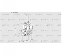 VCS1T15N/15N05NNQR/PPPP/PPPP (88100418) Сдвоенный газовый клапан Kromschroder