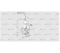 VAS240R/LQ (88013625) Газовый клапан Kromschroder