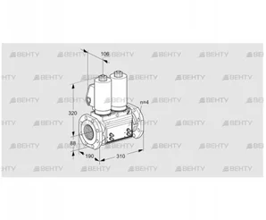 VCS7T80A05NNQSLB/MMMM/MMMM (88204557) Сдвоенный газовый клапан Kromschroder