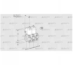 VCS1E25R/25R05NNWL3/PPPP/PPPP (88100849) Сдвоенный газовый клапан Kromschroder