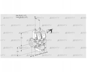 VCH2E40R/40R05NHEWR/PPPP/PPPP (88101080) Клапан с регулятором расхода Kromschroder