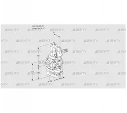 VAV125R/NQSRAK (88018375) Газовый клапан с регулятором соотношения Kromschroder