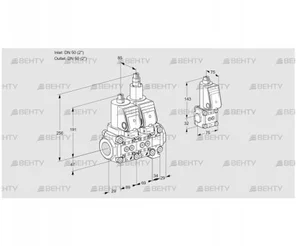 VCS2T50N/50N05NLVKGR/PPPP/PPZS (88107046) Сдвоенный газовый клапан Kromschroder