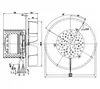 Центробежный вентилятор ebmpapst R2E210AB3405