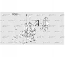 VCH1E25R/25R05NHEVWR6/PPPP/PPBS (88106489) Клапан с регулятором расхода Kromschroder