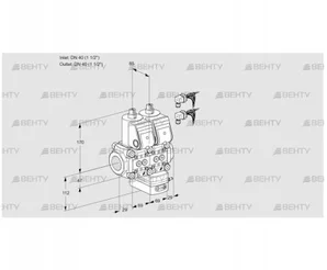 VCH2E40R/40R05NHEWR6/PPPP/PPPP (88103321) Клапан с регулятором расхода Kromschroder