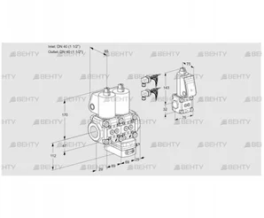 VCH2E40R/40R05NHEWL6/PPBS/PPPP (88103268) Клапан с регулятором расхода Kromschroder