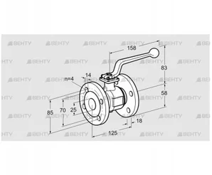 AKT 25F160GK (03152344) Запорный кран Kromschroder