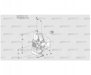 VAH2E40R/40F05FHEVWR/PP/PP (88102496) Клапан с регулятором расхода Kromschroder