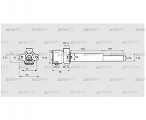 ZKIH 800/100R (84214080) Пилотная горелка Kromschroder