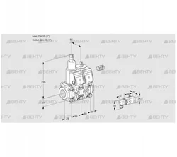 VCS2E25R/25R05LNWR/-2PP/PPPP (88105545) Сдвоенный газовый клапан Kromschroder